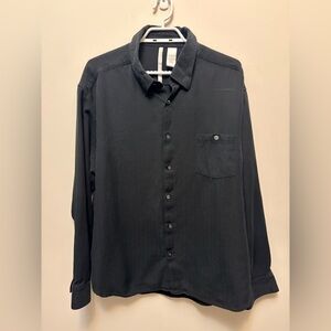 AXIS Silk Blend Herringbone Pattern Button Up Men's Shirt